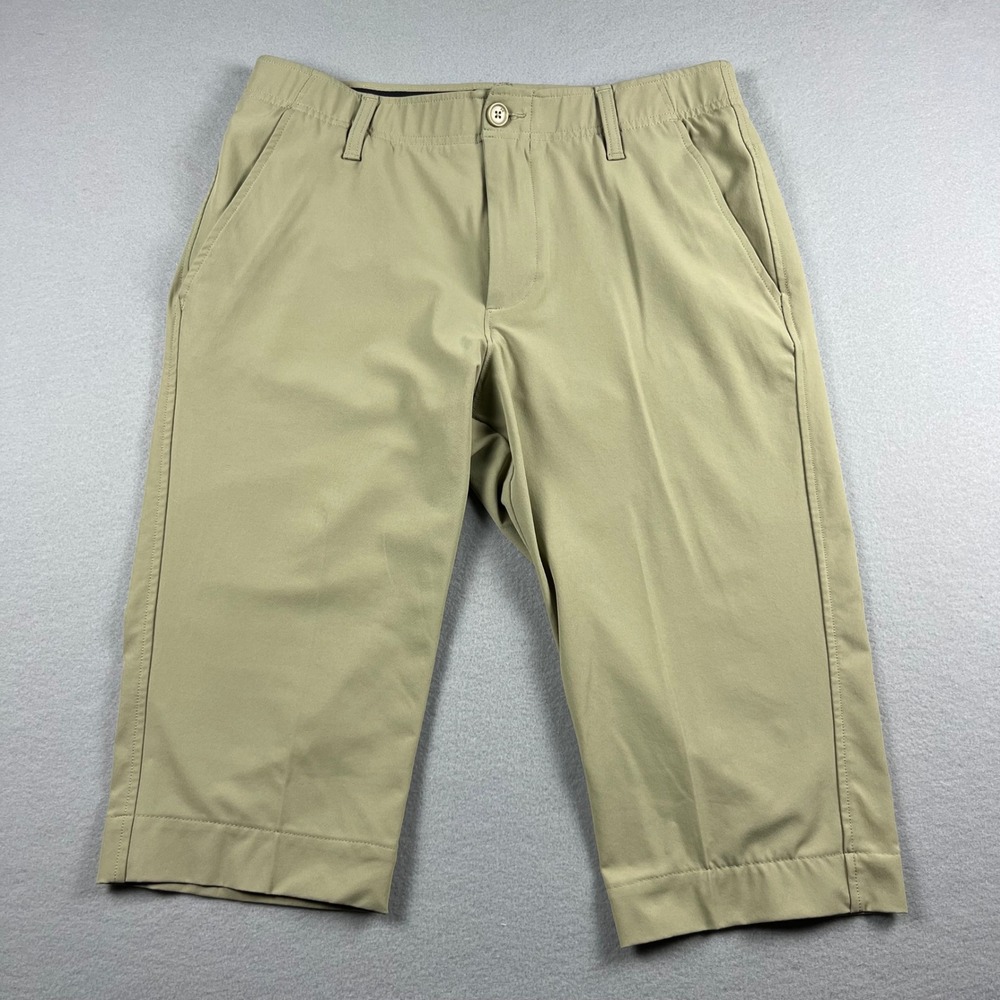 Under Armour Mens Mid length Tan Khaki Performance Stretch 32/32